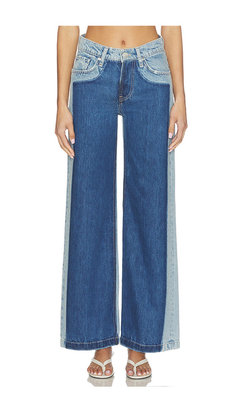  Hudson Jeans Rylee Low Rise Loose With Patch Jeans In Blue. Size 25. Also In 23, 24, 26, 27, 28, 29, 30, 31, 32, 33, 34. 