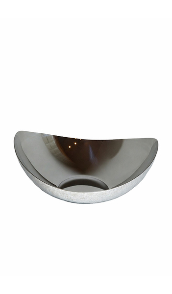  Huegah Home Dasha Bowl In Metallic Silver. 