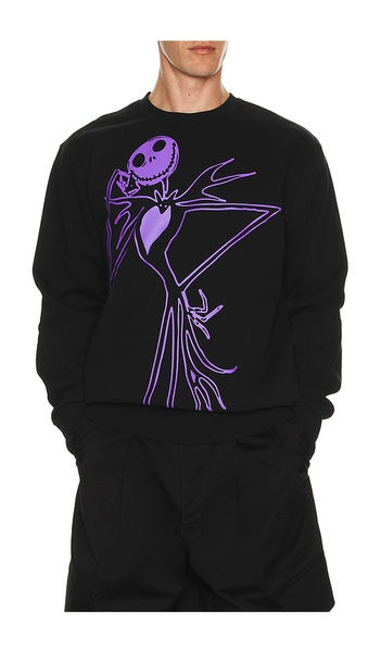  Huf X The Nightmare Before Christmas Jack Skellington Crew Sweatshirt In Black. Size S. Also In M, L. 