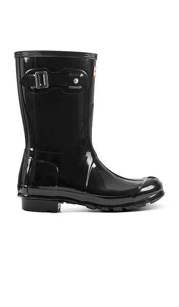  Hunter Original Short Gloss Boot In Black. Size 6. Also In 7, 9, 10, 8. 