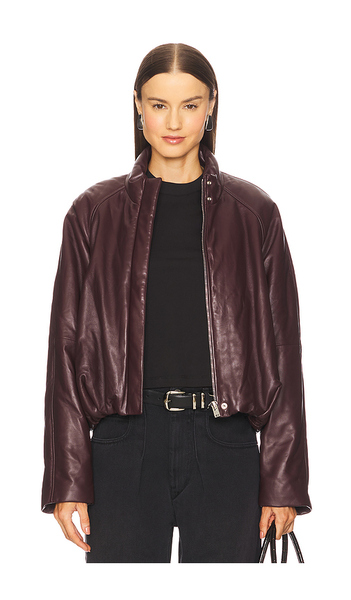  Iro Delta Jacket In Burgundy. Size 34. Also In 40. 