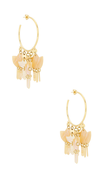  Isabel Marant Yue Large Hoop Earrings In Metallic Gold. 