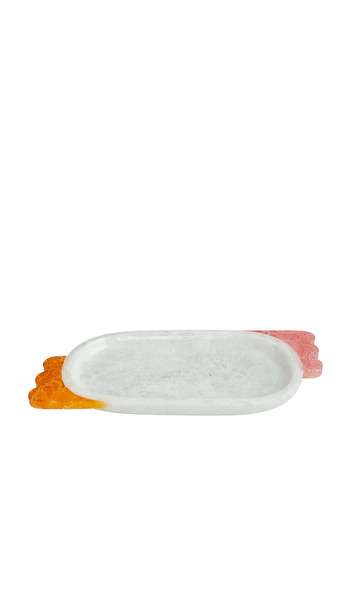  Jonathan Adler Mustique Scallop Tray In Ivory. 