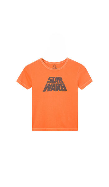  Junk Food Kids Star Wars May The Force Be With You Tee In Burnt Orange. Size S. Also In Xxs, Xs, M, L. 