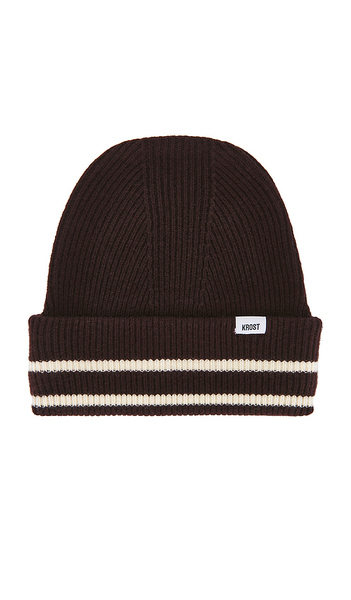  Krost Wool Beanie In Brown. 