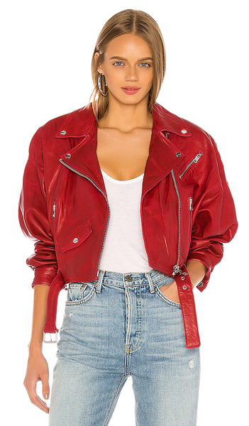  Lamarque X Revolve Dylan Jacket In Red. Size S. Also In Xs, M. 