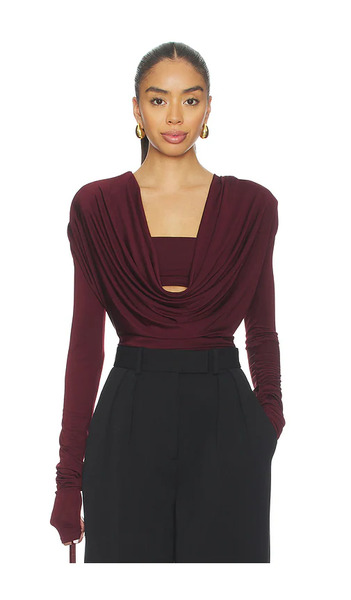  Lapointe Cowl Neck Bandeau Top In Red. Size S. Also In M. 