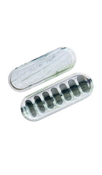  Lauren Elizabeth X Revolve Green Jade Marble Pill Box In Green. 