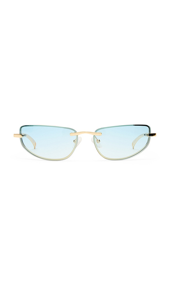  Le Specs Bubbles Sunglasses In Metallic Gold. 