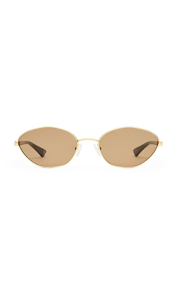  Le Specs Le Bebe Sunglasses In Metallic Gold. 