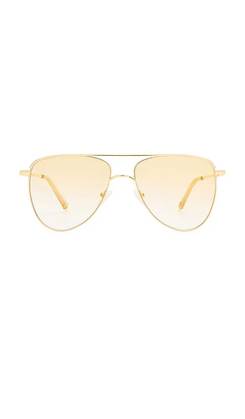 Le Specs The Duke Sunglasses In Metallic Gold. 