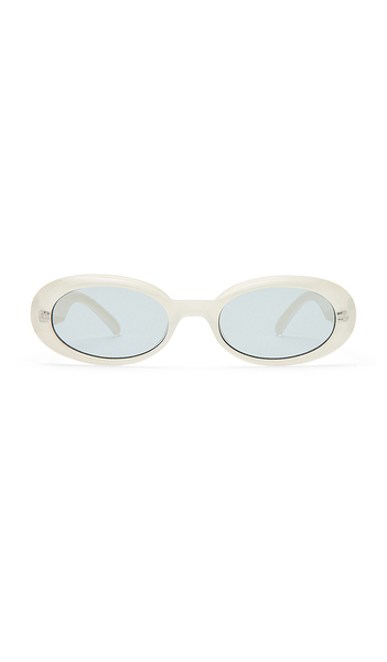  Le Specs Work It Sunglasses In White. 