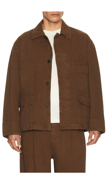  Le17septembre Denim Field Jacket In Brown. Size 46. Also In 48, 50. 