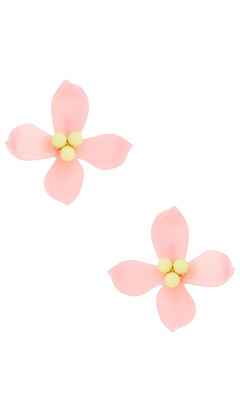  Lele Sadoughi Oleander Stud Earrings In Blush. 