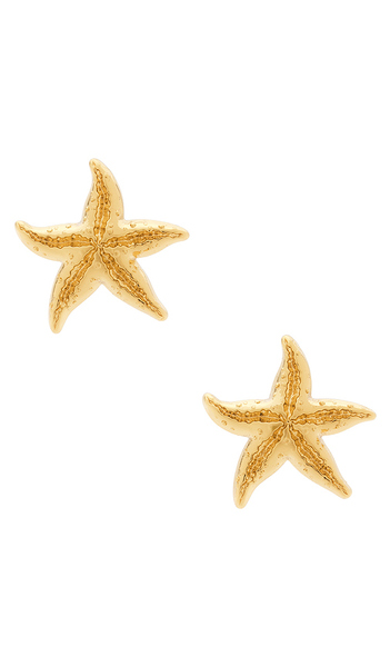  Lele Sadoughi Starfish Button Earrings In Metallic Gold. 