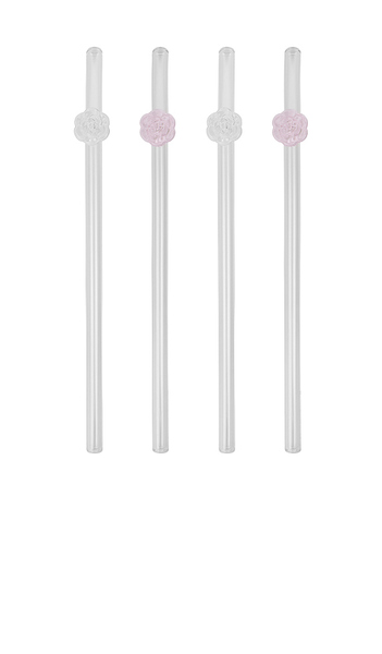  Lepel Club Rose Straws In Neutral. 