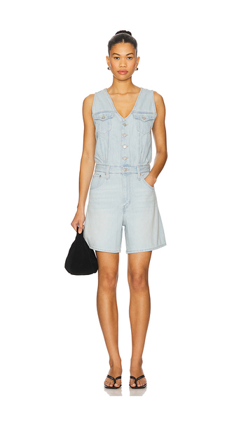  Levi's Vest Romper In Denim-light. Size Xs. Also In S. 