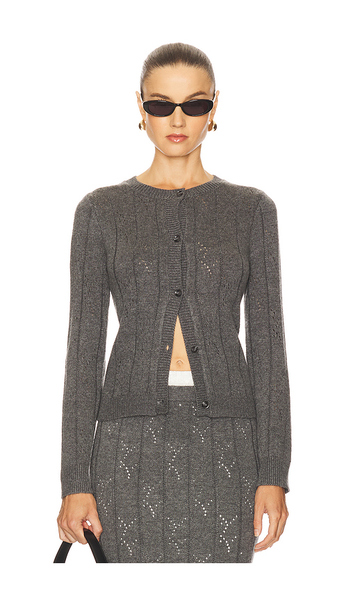  Line & Dot Alena Cardigan In Grey. Size S. Also In Xs, M, L. 