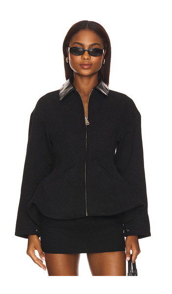  Line & Dot Eton Peplum Jacket In Black. Size S. Also In M. 