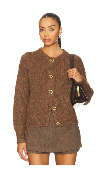  Line & Dot Morgan Cardigan In Brown. Size Xs. Also In M. 