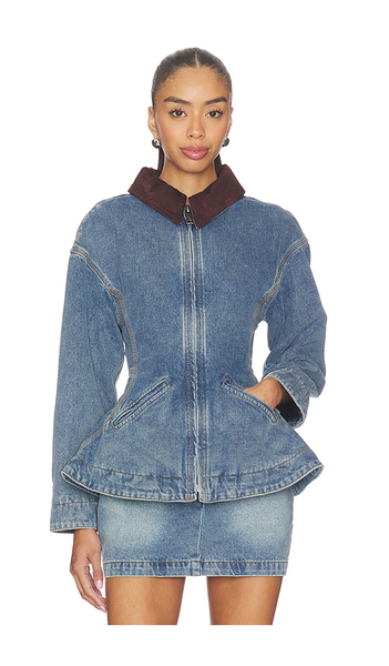 Line & Dot Mottle Jacket In Blue. Size S. Also In Xs. 