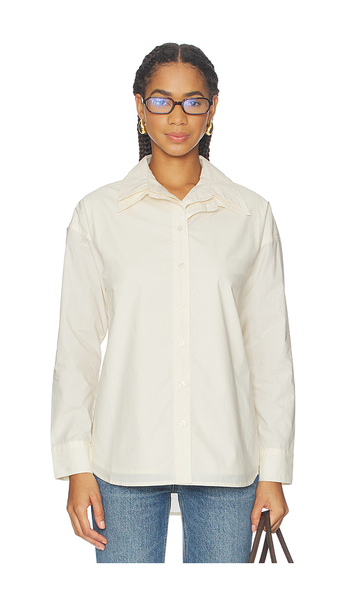  Line & Dot Palermo Double Layer Shirt In Cream. Size S. Also In Xs, M, L. 