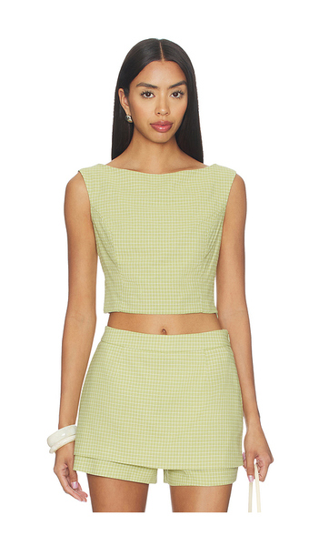  Line & Dot Shea Top In Green. Size S. Also In Xs, M, L. 