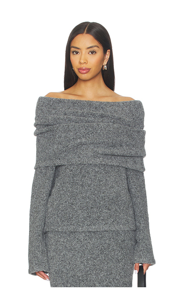  Line & Dot Sonora Sweater In Charcoal. Size S. Also In Xs, M, L. 