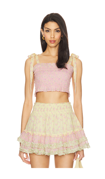 Loveshackfancy Corbin Top In Pink. Size M. Also In L, Xl. 