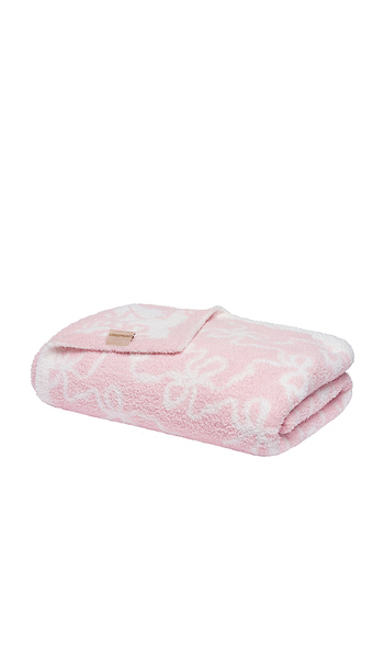  Loveshackfancy Teddy Bow Blanket In Pink. 