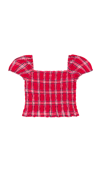  Loveshackfancy Tween Fabielle Top In Red. Size 10. Also In 9, 12. 
