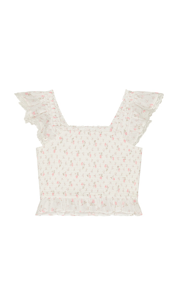  Loveshackfancy Tween Jeanna Top In Ivory. Size 9. Also In 10, 12. 