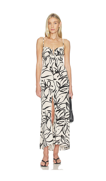  Lspace Chara Maxi Dress In Black,white. Size S. Also In M, L. 