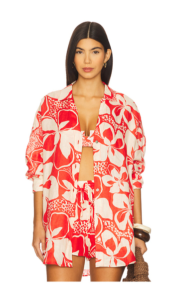  Lspace Rio Tunic Shirt In Red. Size Xs/s. Also In M/l. 