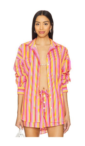  Lspace Santa Cruz Tunic In Red,yellow. Size Xs. Also In M, L. 