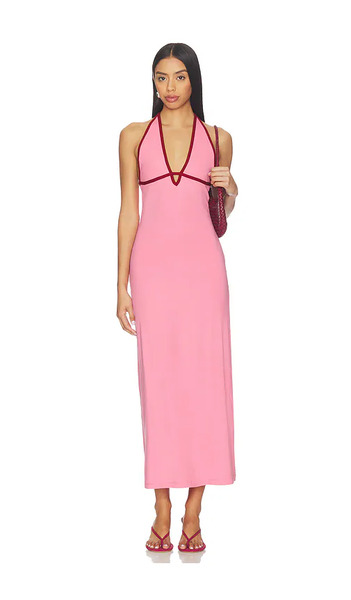  Lspace Shea Maxi Dress In Pink. Size S. Also In M, L, Xl. 