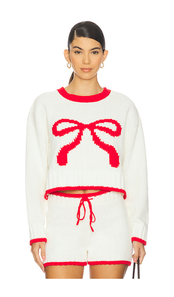  Lspace Take A Bow Pullover In White. Size S. Also In Xs, M. 