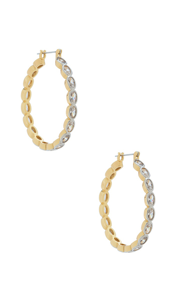  Luv Aj The Palais Eternity Hoops In Metallic Gold. 