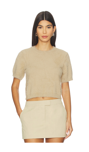  Madison The Label Ruby Knit Tee In Tan. Size M. Also In Xs, L. 