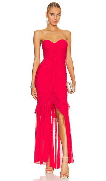  Majorelle Giules Gown In Red. Size L. Also In Xl. 