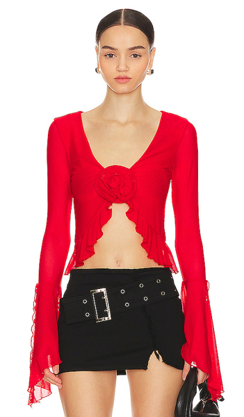  Majorelle Val Top In Red. Size S. Also In M. 