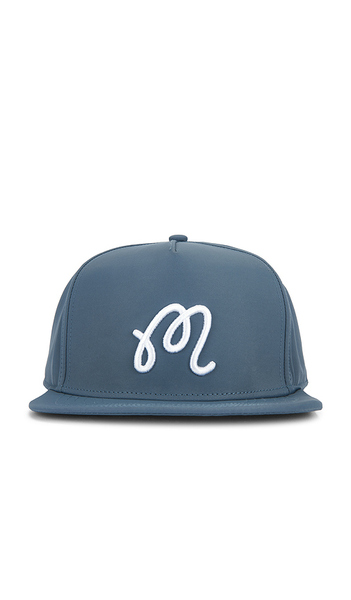  Malbon M Snapback In Slate. 