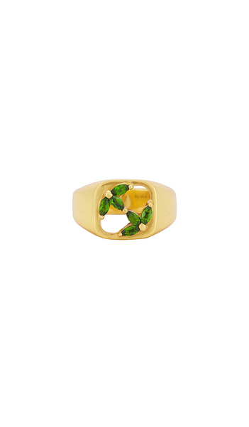  Maple 3am Signet Ring In Metallic Gold. Size 9. Also In 10, 11. 