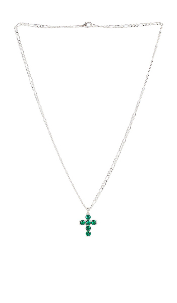  Maple Cross Chain In Metallic Silver. Size 50cm. Also In 60cm. 