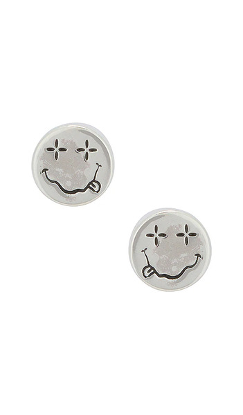  Maple Nevermind Earrings In Metallic Silver. 