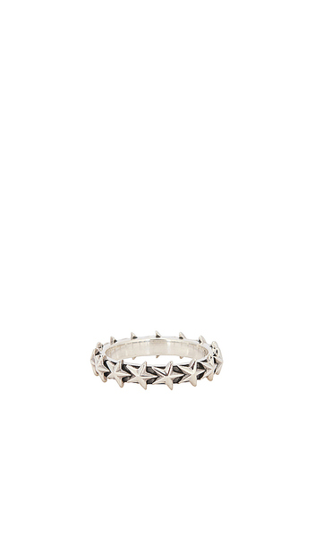  Maple Star Ring In Metallic Silver. Size 9. Also In 10, 11, 8. 