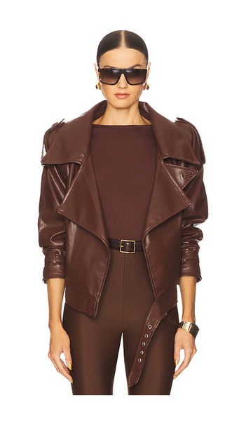  Mariandree Gaitan Giorgia Jacket In Chocolate. Size Xs. Also In S, M, L. 