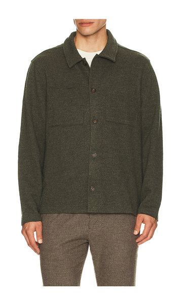 Marine Layer Boiled Wool Overshirt In Olive. Size S. Also In M, L. 