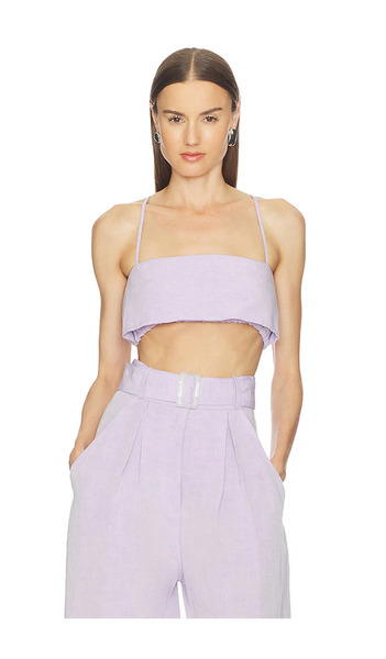  Matthew Bruch Structured Bandeau Crop Top In Lavender. Size S. Also In M. 