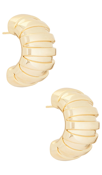  Mega Large Misstep Earrings In Metallic Gold. 